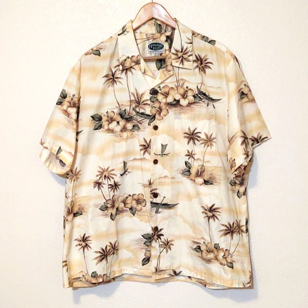 Hawaiian Islands brand button up shirt